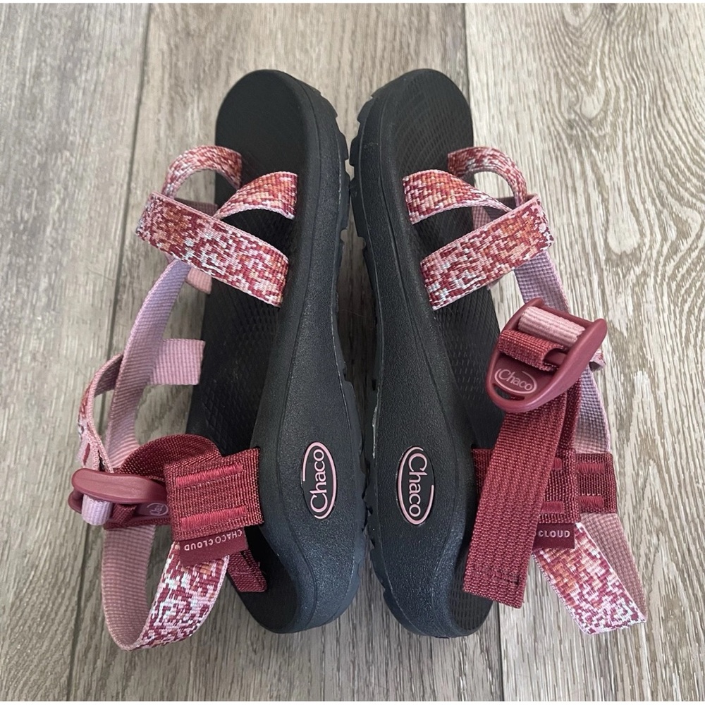 EUC $110 Chaco Women's Z/Cloud 2 Hiking Outdoor Comfort Sandals-Rhubarb Size 6 - Picture 7 of 14